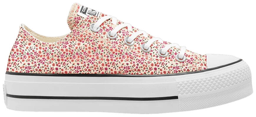 Wmns Chuck Taylor All Star Platform Low 'Vintage Floral - Egret' - Converse - 568378C | GOAT