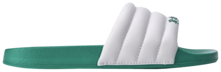 t monogram leather bubble slides