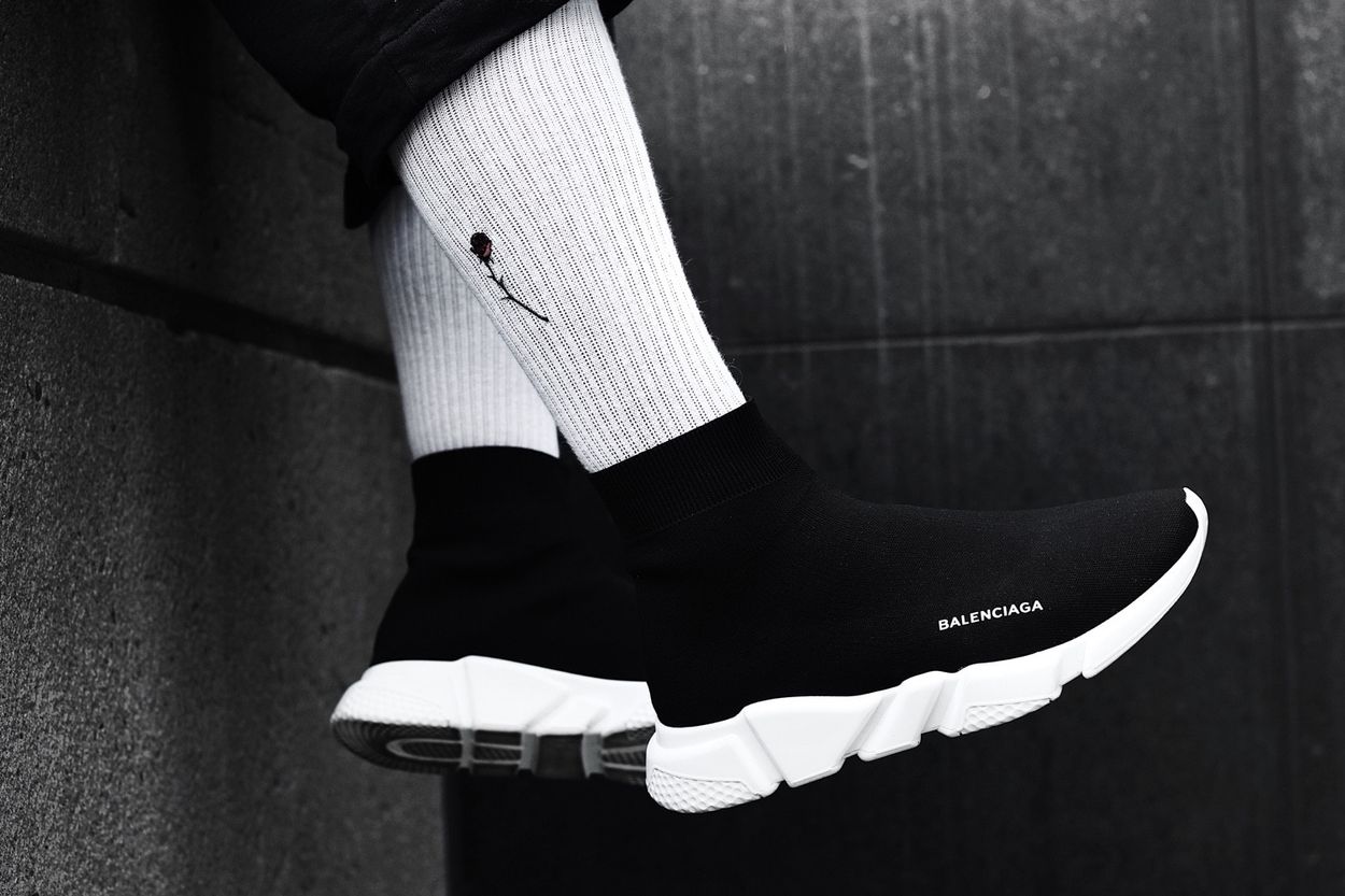 Balenciaga Speed Trainer Mid 'Black' - Balenciaga - 458653W05G01000 | GOAT