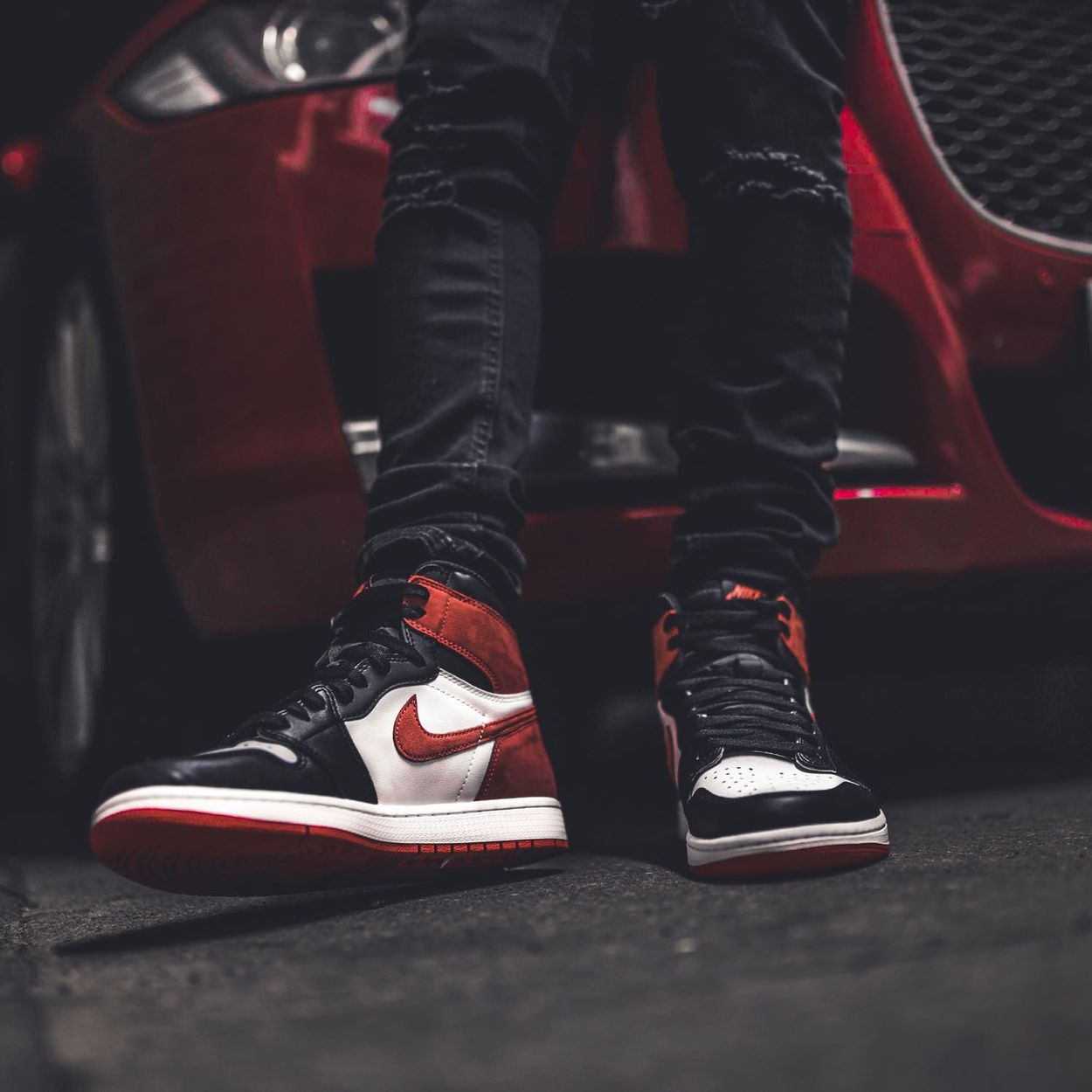 nike air jordan 1 retro high og track red