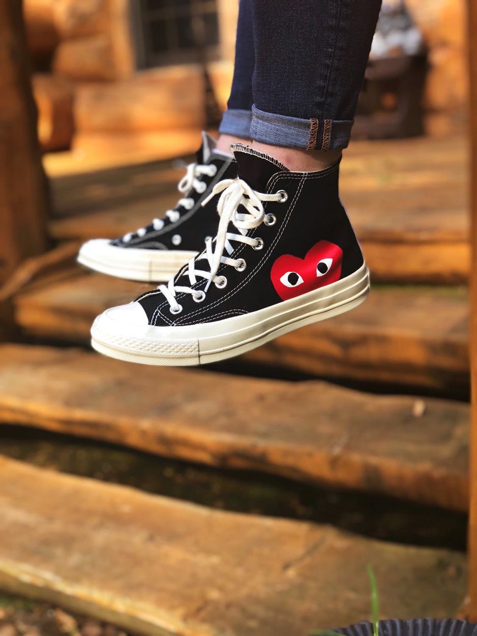 Comme des Garçons x Chuck Taylor All Star Hi 'Play' - Converse ...