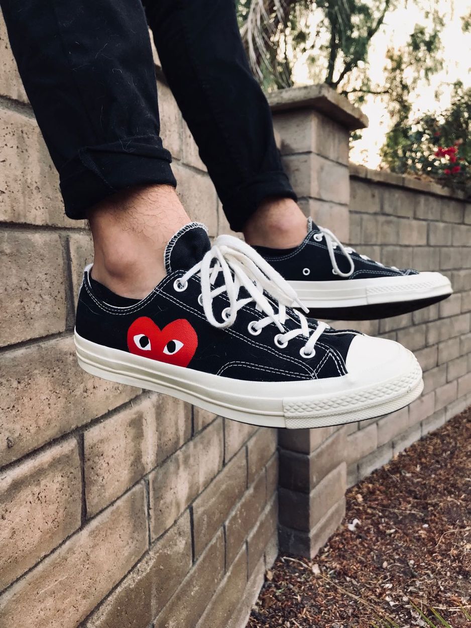 Comme Des Garçons Play X Chuck 70 Low Black White Converse 150206c Goat