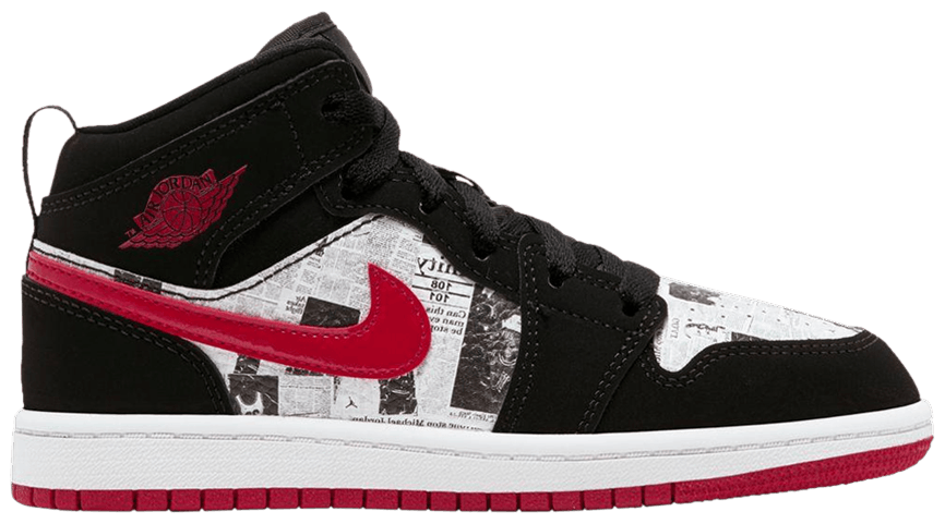 Air Jordan 1 Mid SE PS 'Newspaper Air Times' - Air Jordan - BQ6932 061 | GOAT