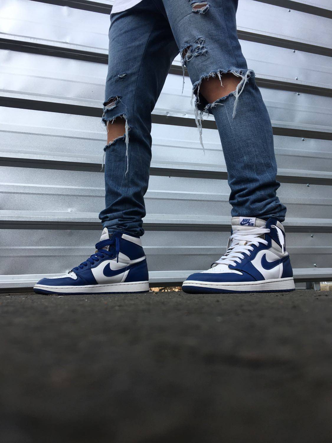 Air Jordan 1 Retro High OG 'Storm Blue' - Air Jordan - 555088 127 | GOAT