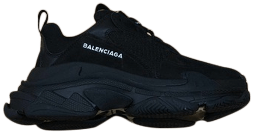 balenciaga triple s all black