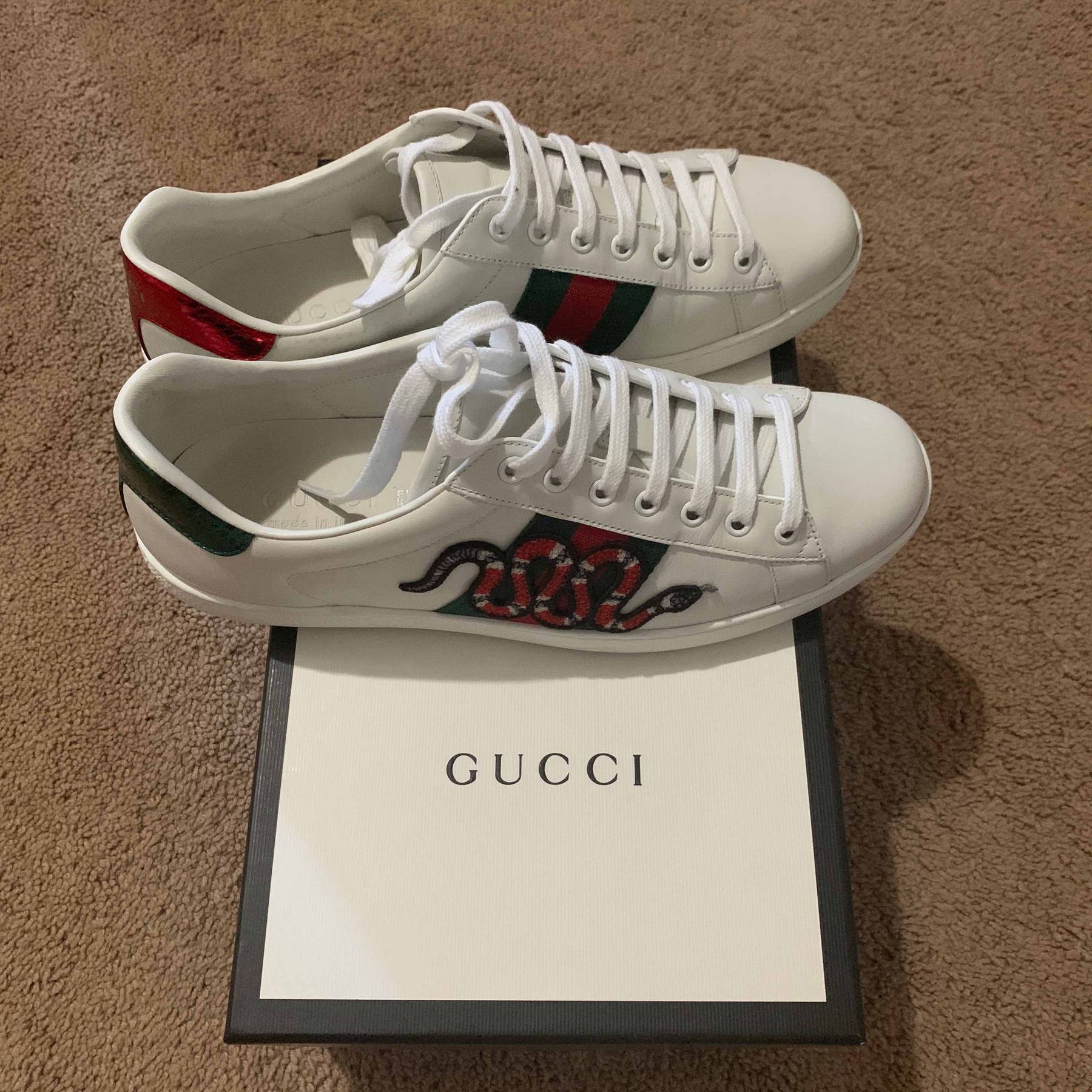 Gucci Ace Embroidered 'Snake' - Gucci - 456230 A38G0 9064 | GOAT
