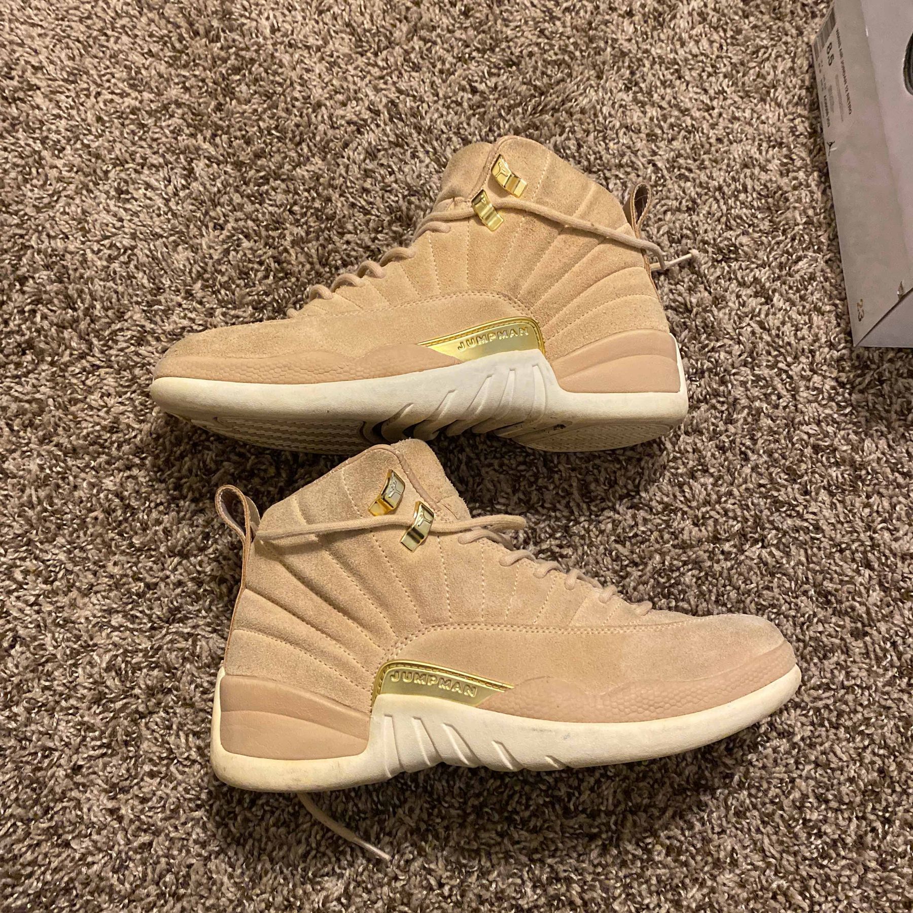 jordan 12 tan and gold
