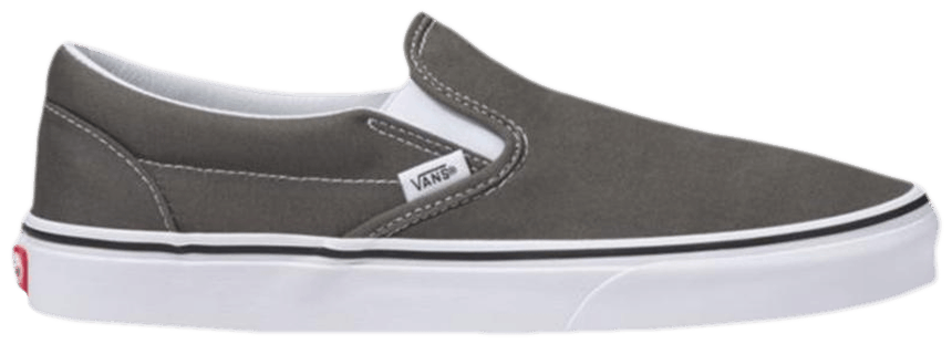 charcoal grey vans slip ons