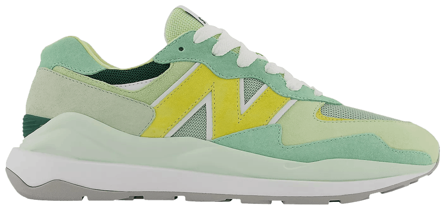 staud new balance 57 40 leather and mesh sneakers