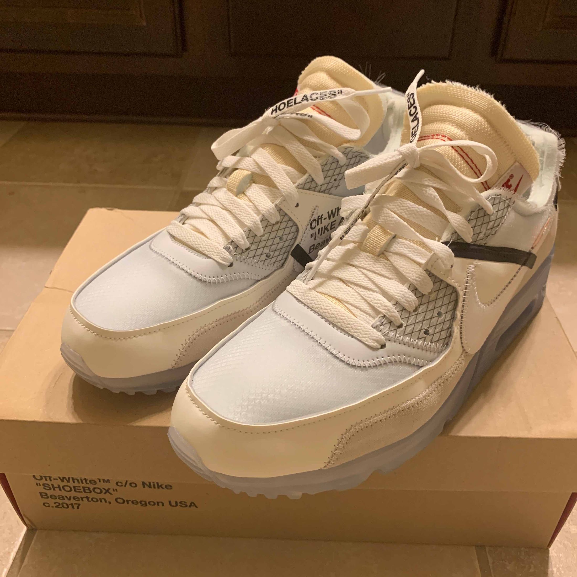 air max 90 tan off white