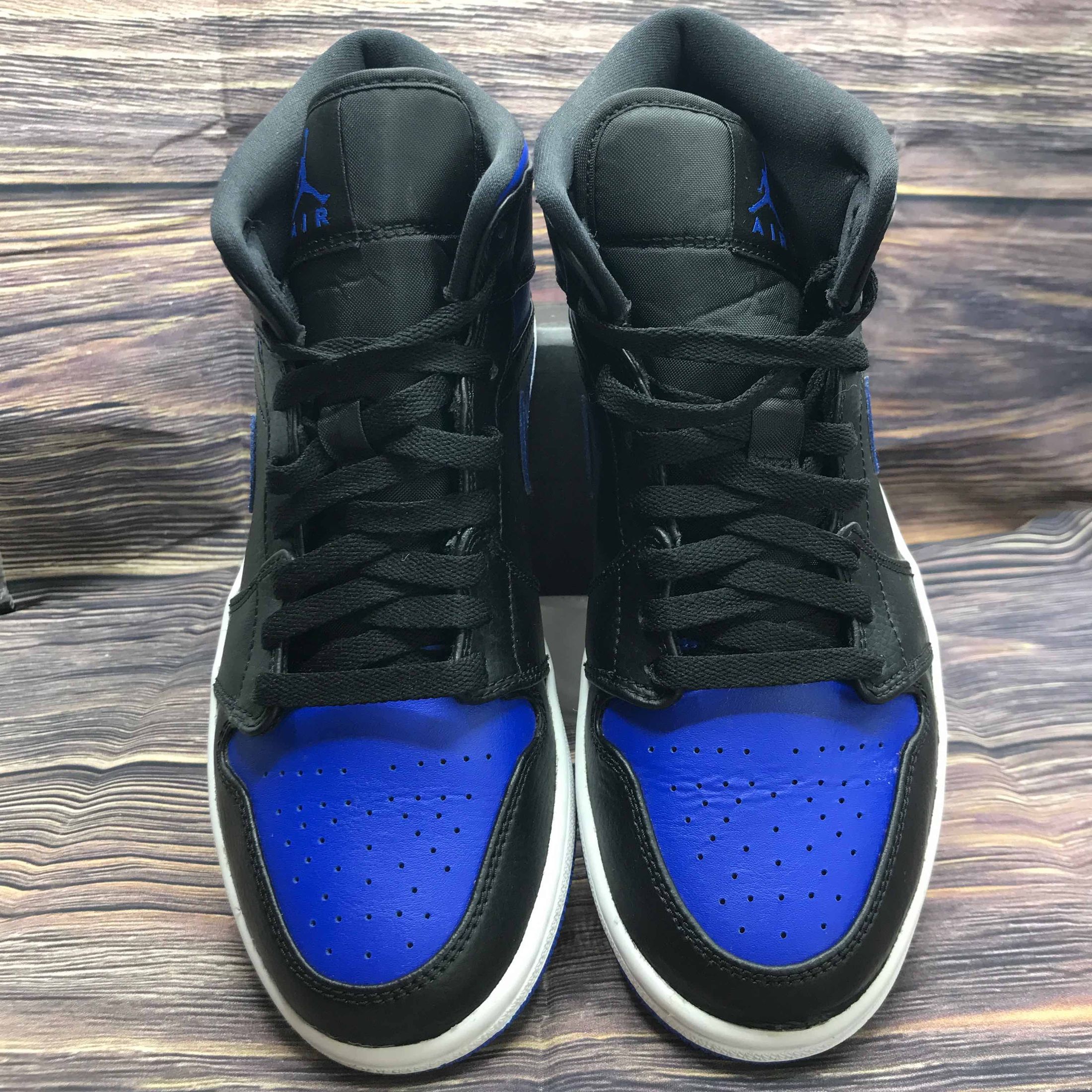jordan 1 mid black hyper royal