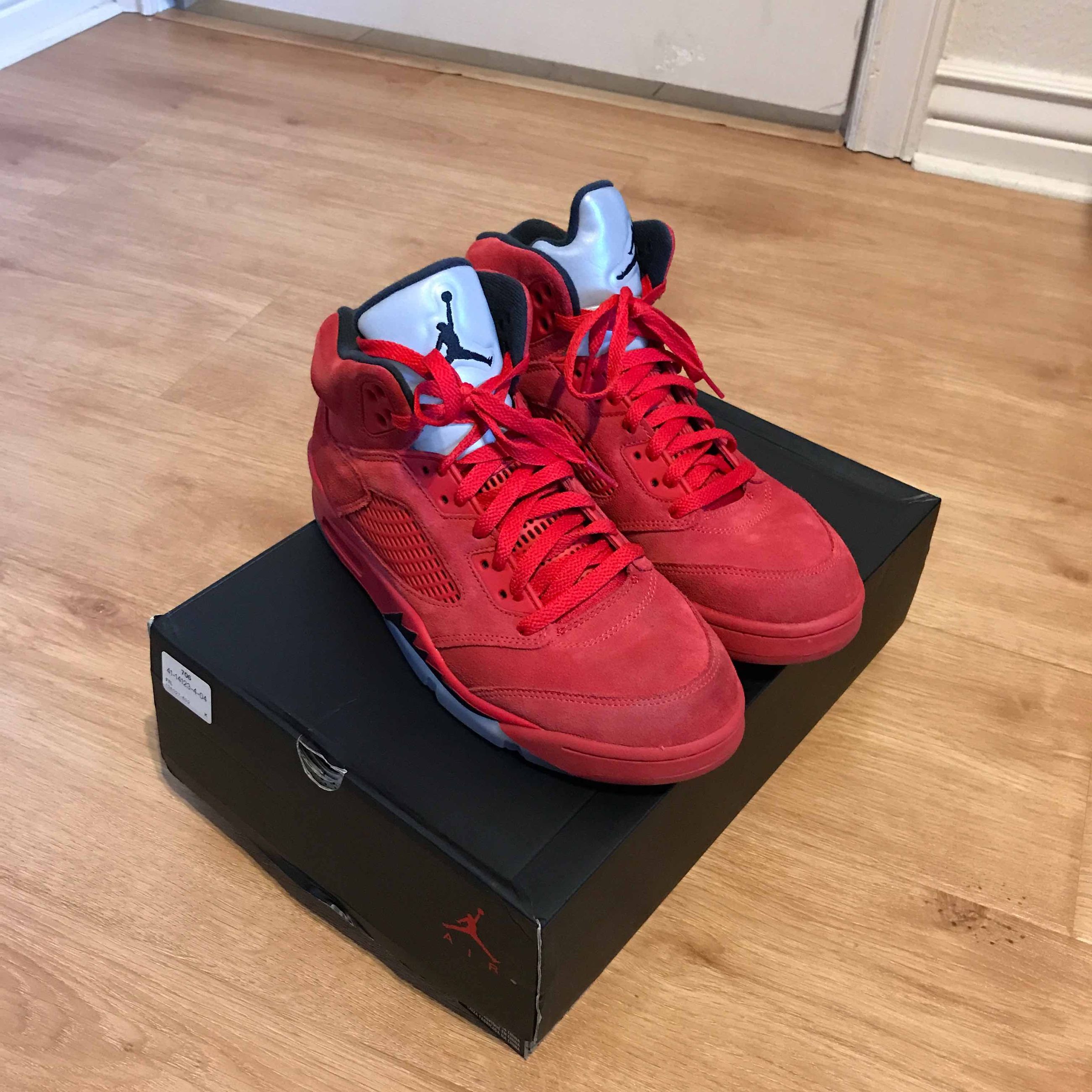 red and tan jordans