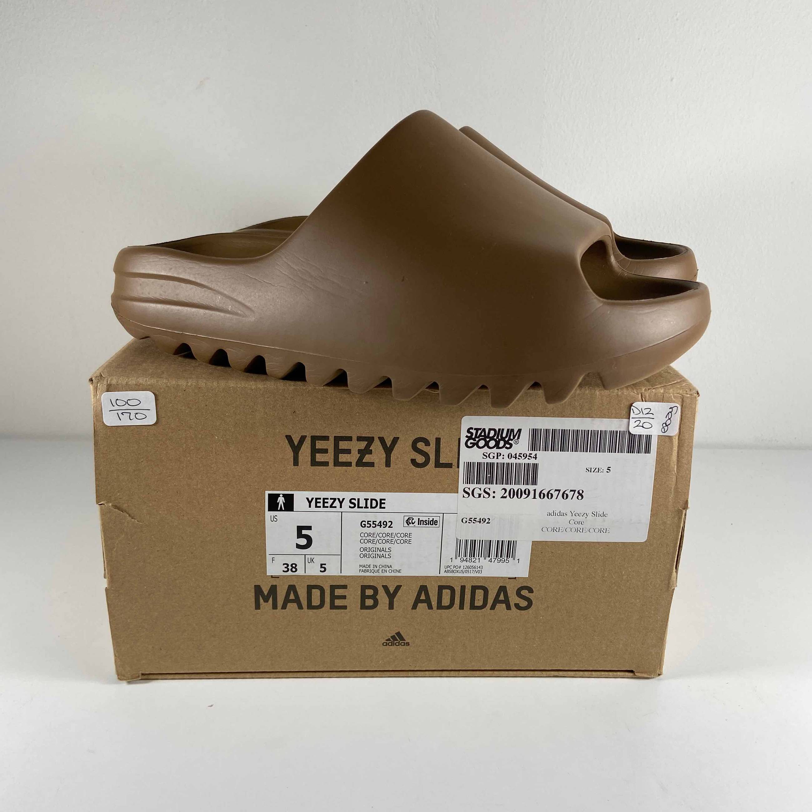 Yeezy Slides 'Core' - adidas - G55492 | GOAT