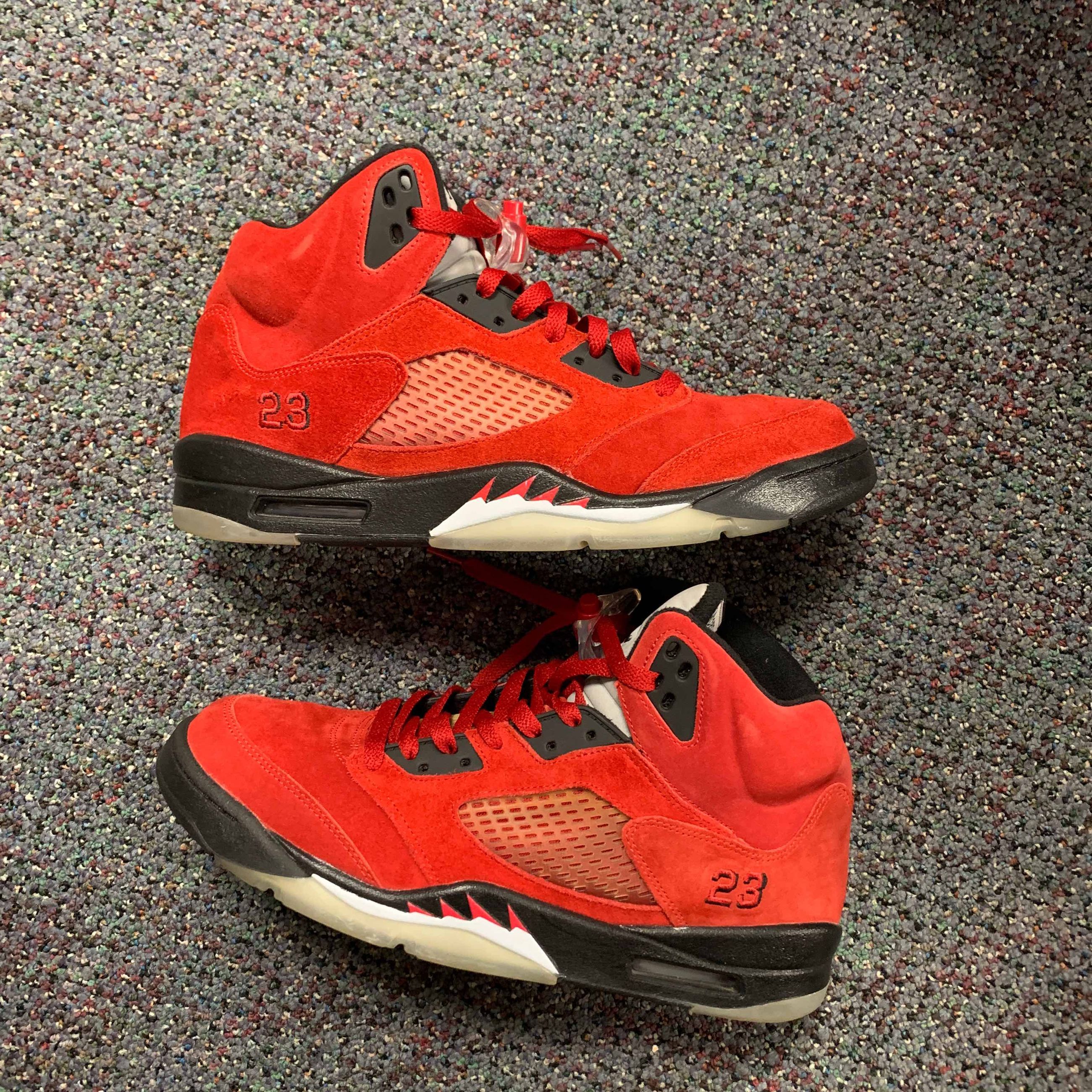 raging bull red suede