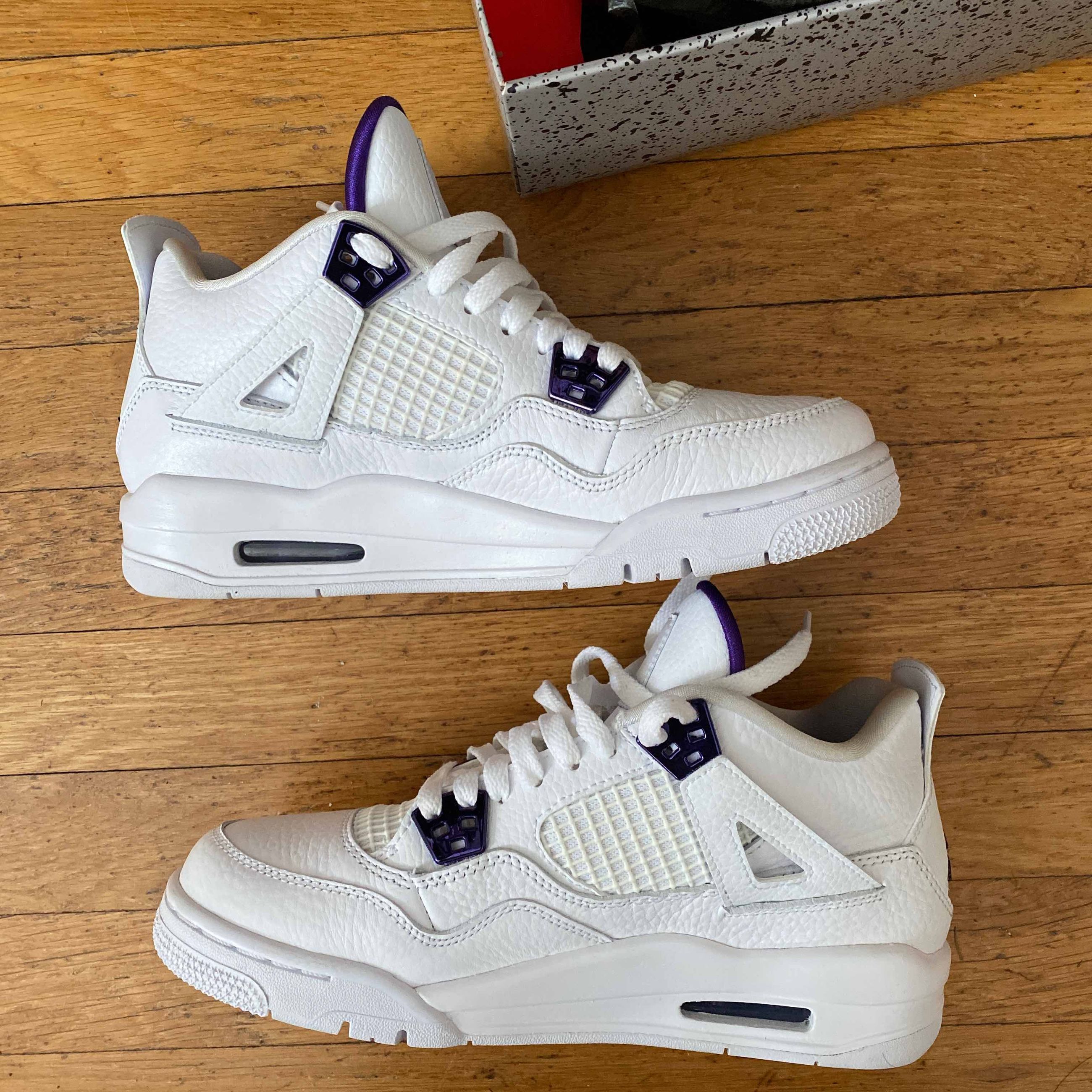 white metallic 4s purple