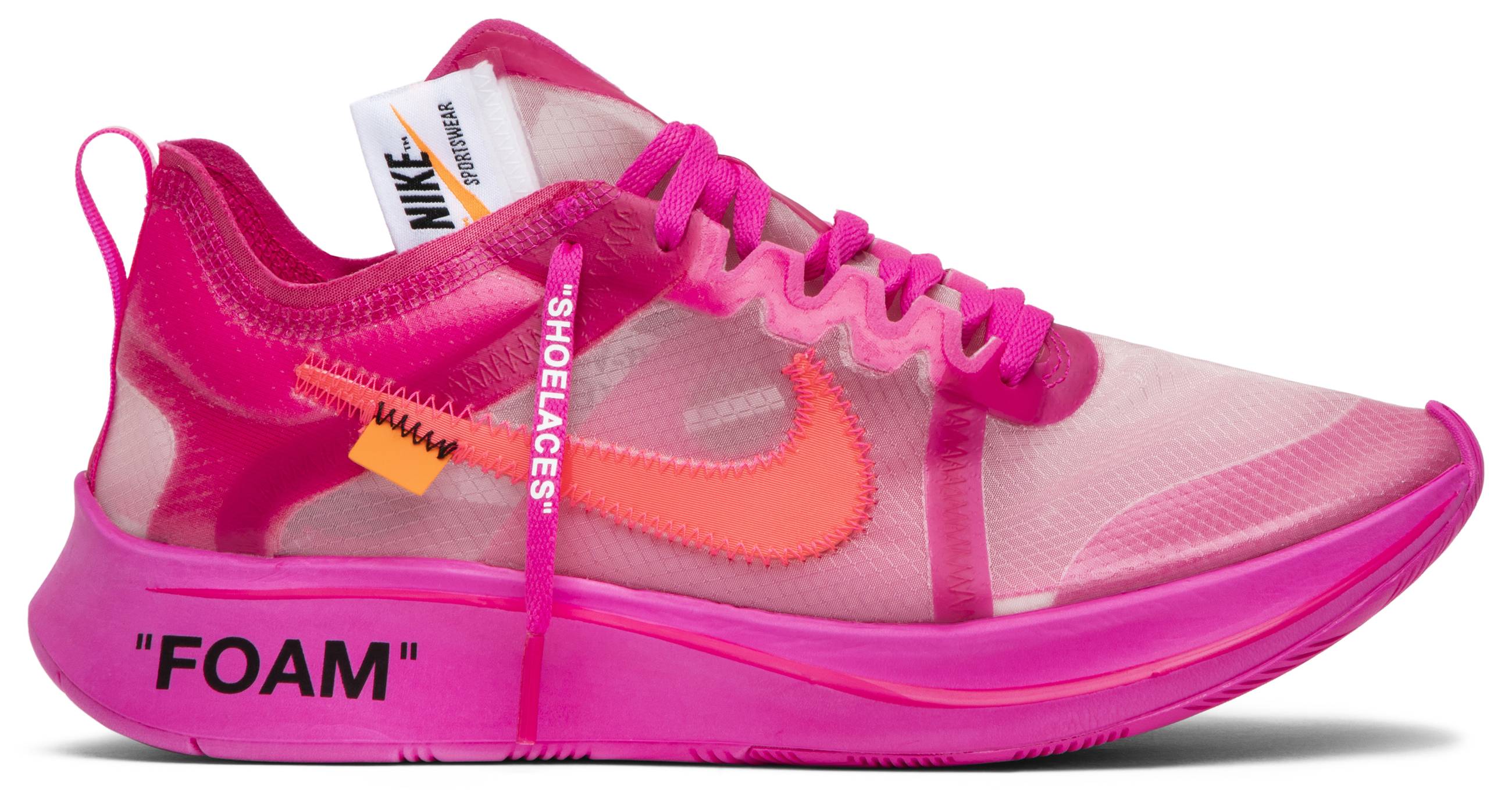 Off-White x Zoom Fly SP 'Tulip Pink' - Nike - AJ4588 600 | GOAT