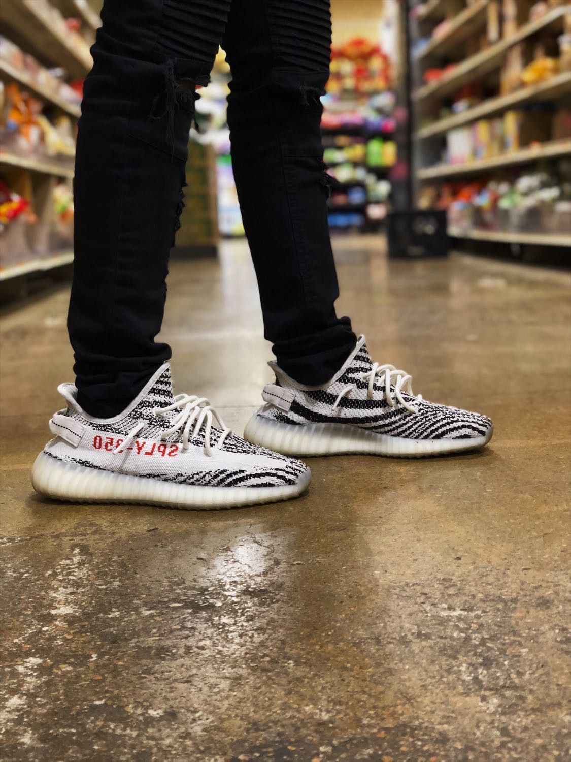 yeezy zebra pants