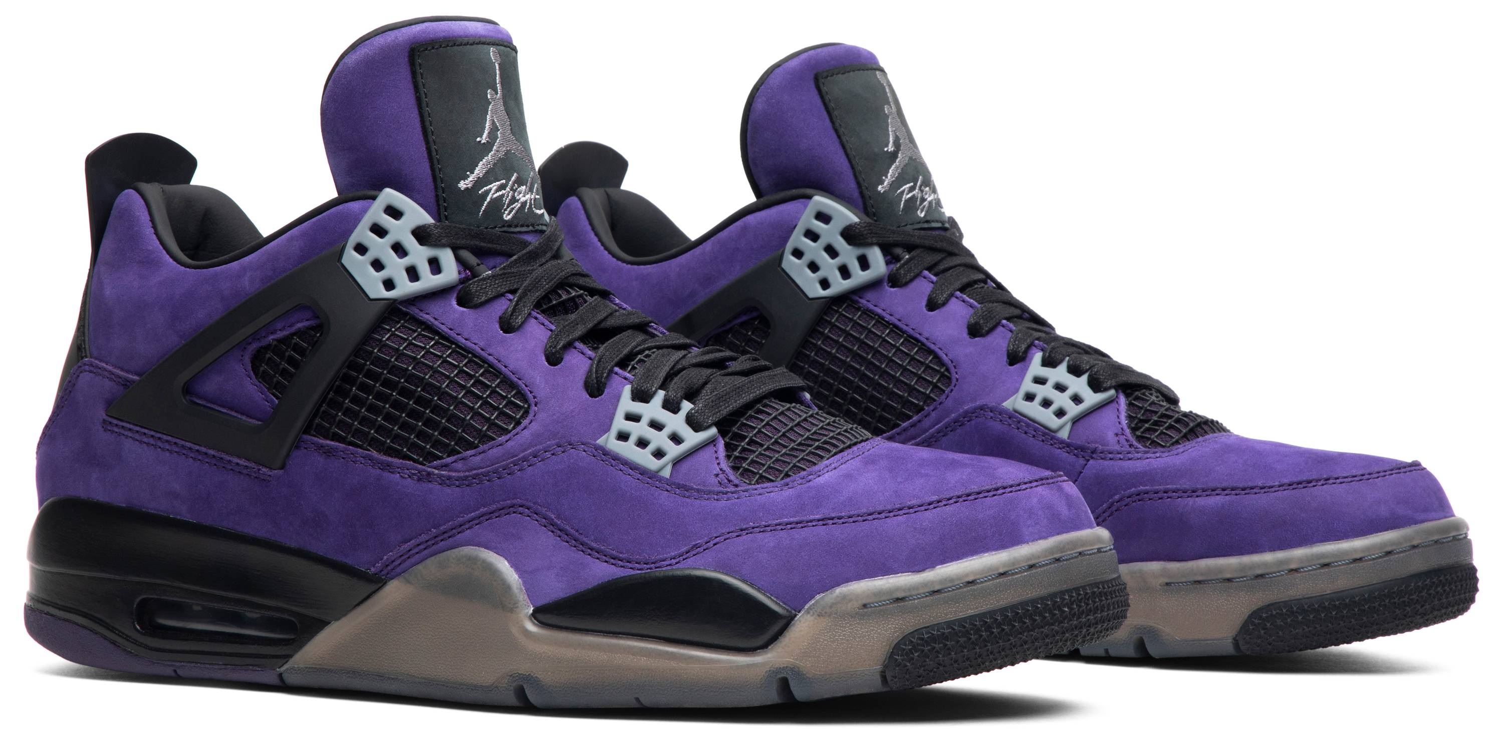 Travis Scott x Air Jordan 4 Retro 'Purple Suede Black Midsole' Air