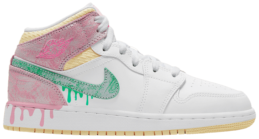 cream and black jordan 1 mids