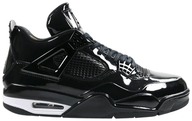 black patent leather jordan 4