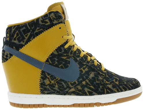 blue and gold nike dunks