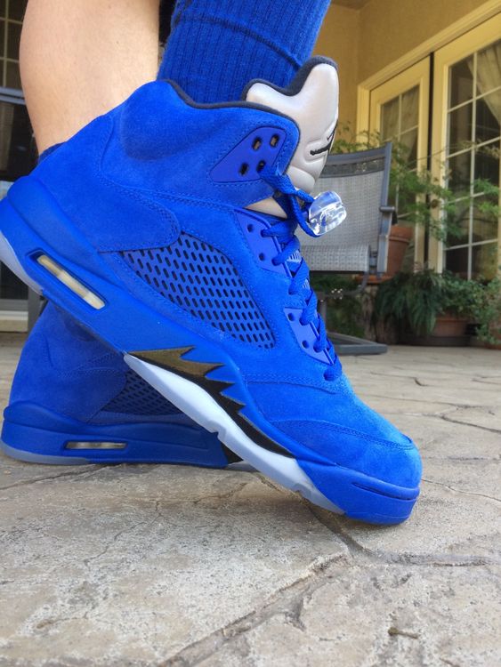 Air Jordan 5 Retro 'Blue Suede' Air Jordan 136027 401 GOAT