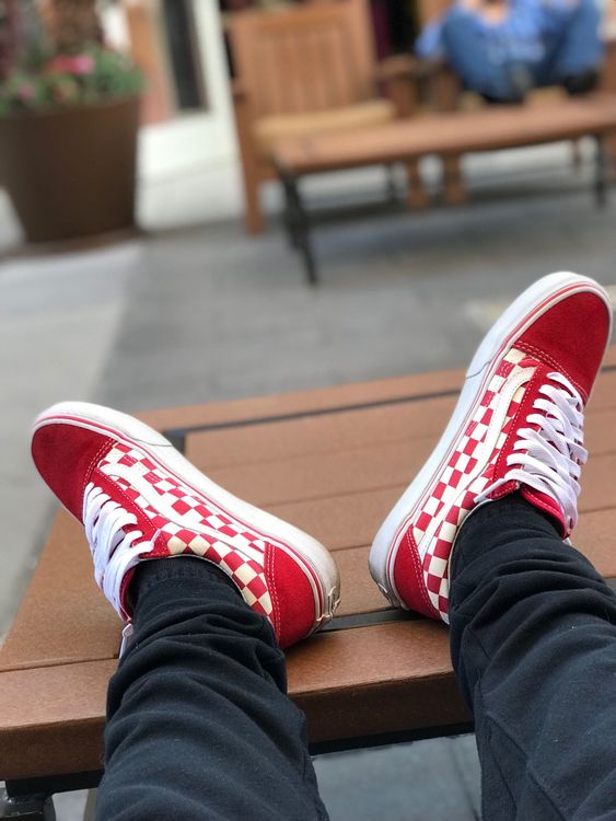 Old Skool 'Red Checkerboard' - Vans - VN0A38G1P0T | GOAT