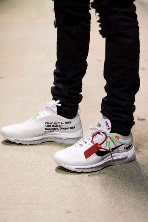 off white air max 97 on feet