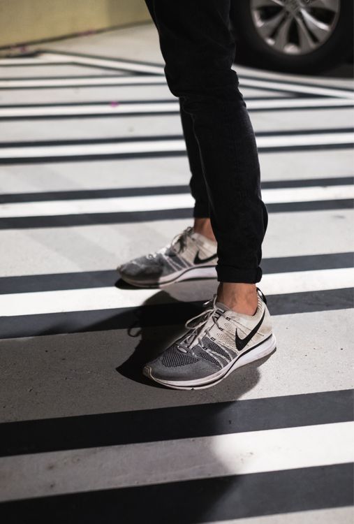 nike flyknit trainer on feet