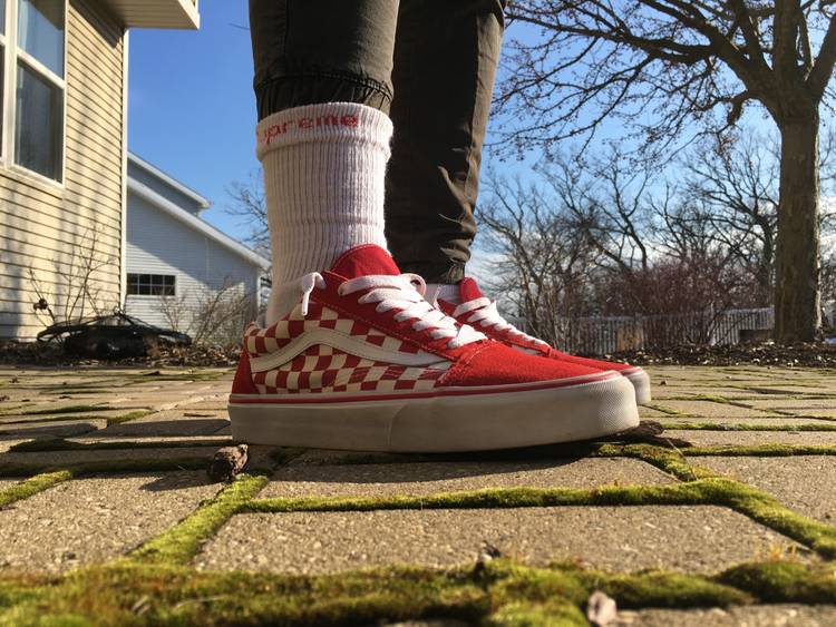 Old Skool 'Red Checkerboard' - Vans - VN0A38G1P0T | GOAT