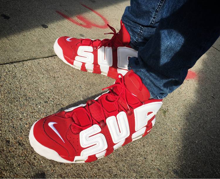 Supreme x Air More Uptempo 'Red' - Nike - 902290 600 | GOAT