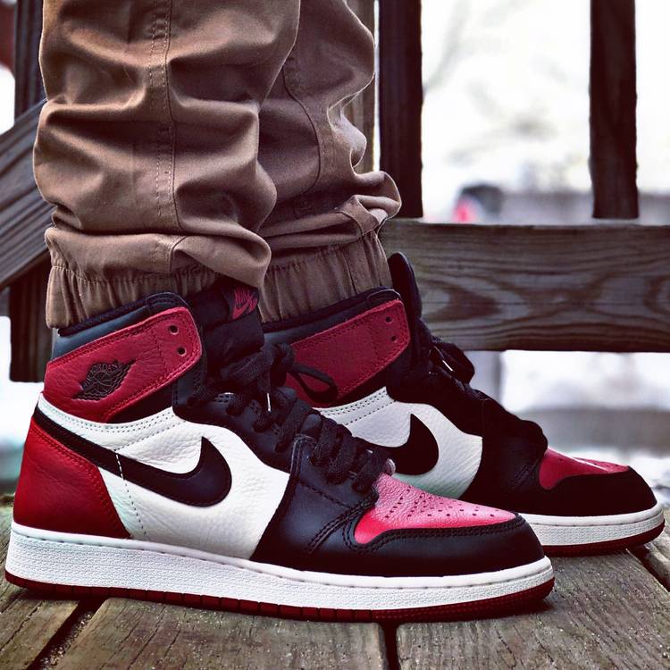 Air Jordan 1 Retro High OG BG 'Bred Toe' - Air Jordan - 575441 610 | GOAT