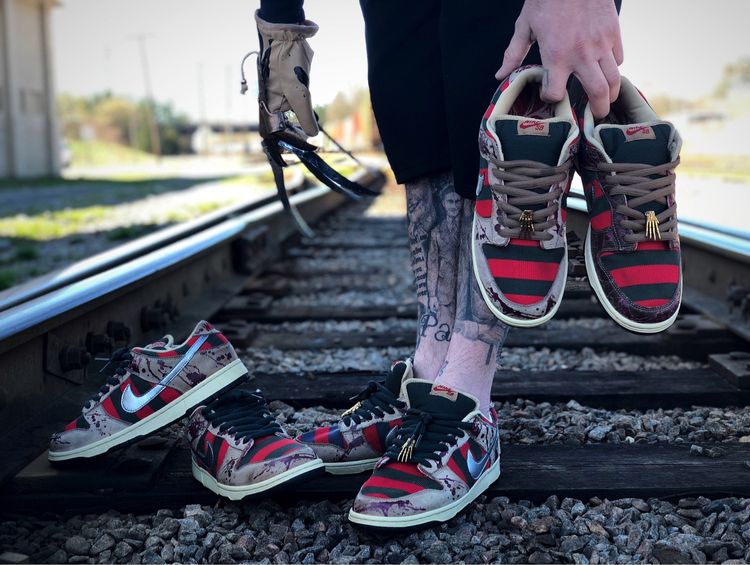 dunk low x freddy krueger