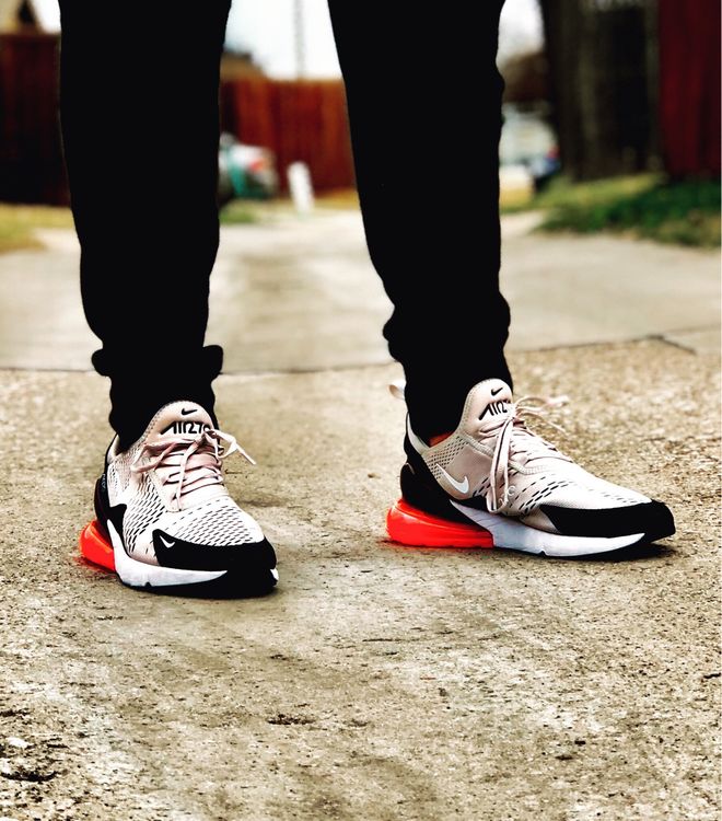 air max 270 light bone on feet