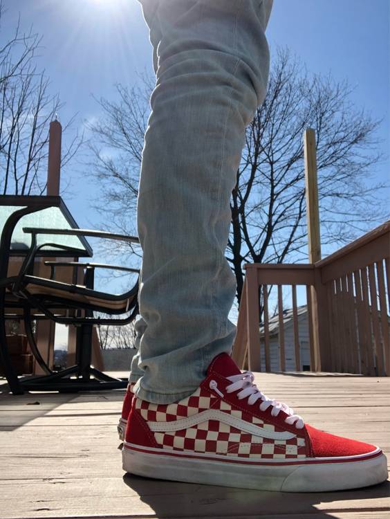 Old Skool 'Red Checkerboard' - Vans - VN0A38G1P0T | GOAT