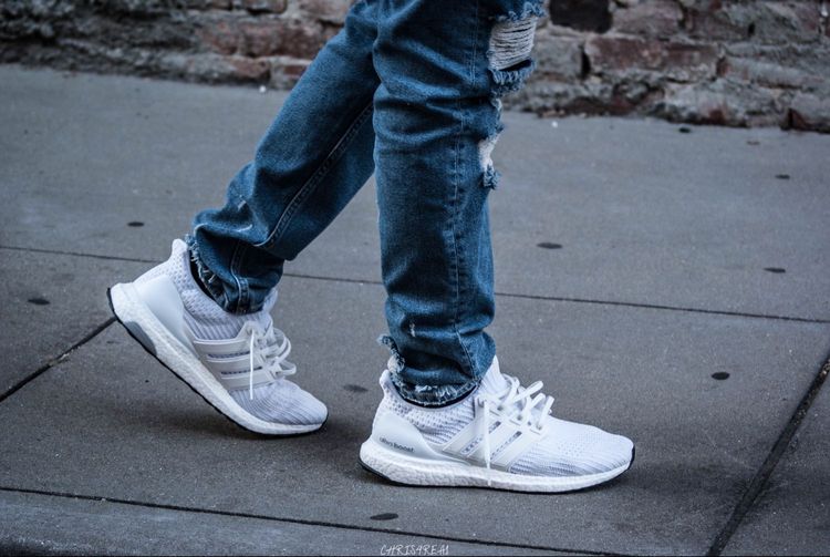 ultra boost 19 triple white on feet