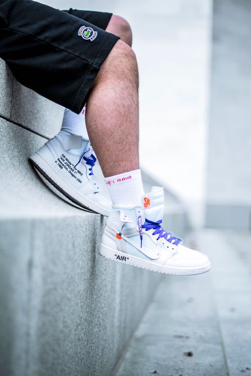 jordan 1 off white white on feet