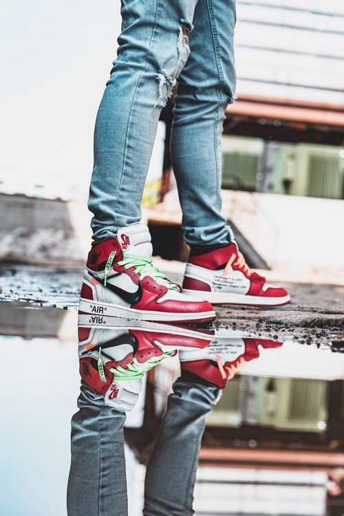 jordan 1 chicago off white on feet
