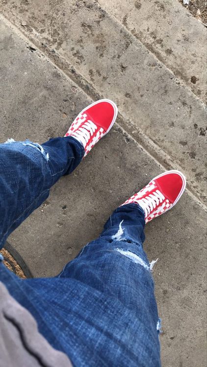 Old Skool 'Red Checkerboard' - Vans - VN0A38G1P0T | GOAT