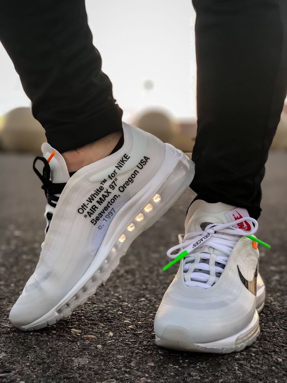 air max 97 off white on feet