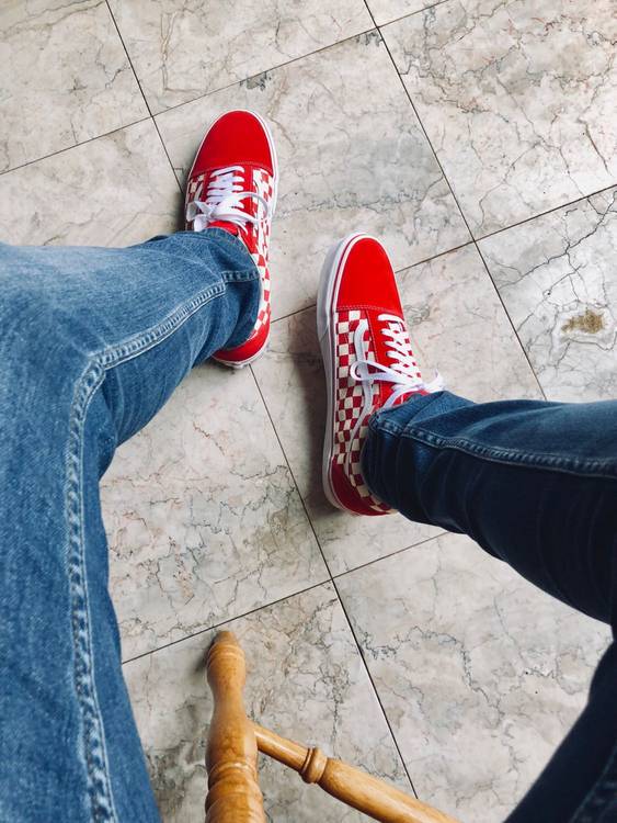 Old Skool 'Red Checkerboard' - Vans - VN0A38G1P0T | GOAT