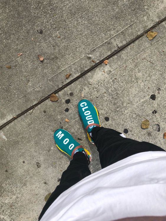 nmd human race sun glow