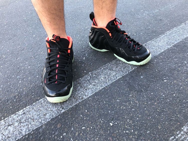 yeezy foams on feet