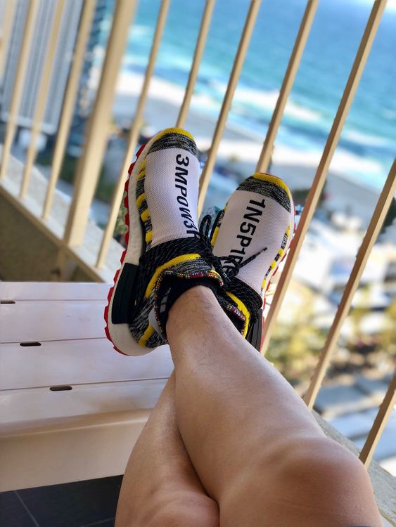 human race solar pack on feet