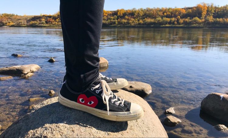 converse comme des garcons low