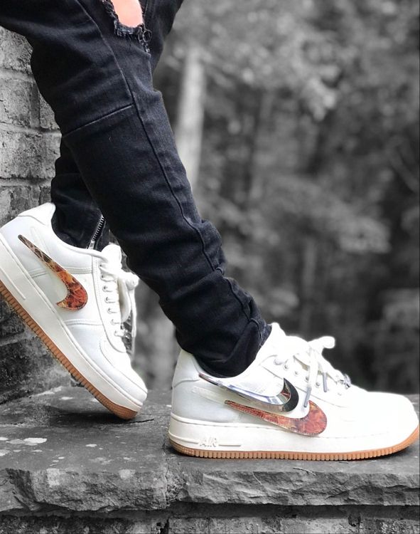 travis scott nike air force 1 sail