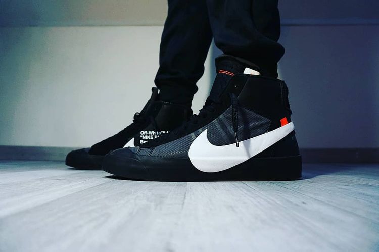 off white blazer grim reaper on feet