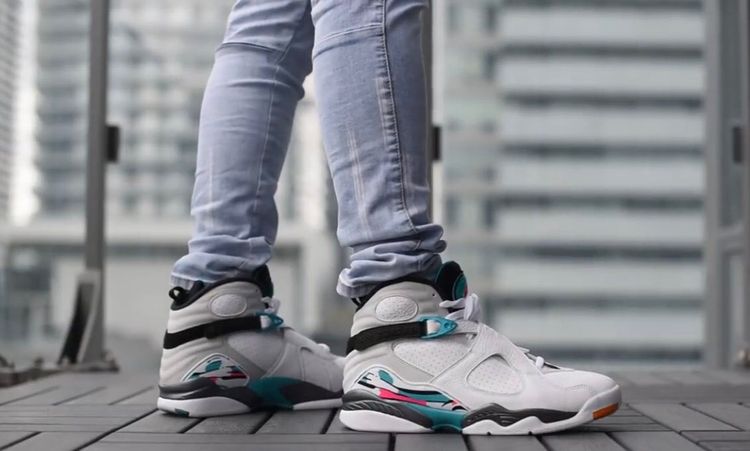 jordan 8 south beach on feet