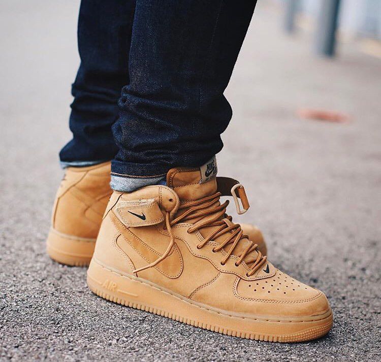 Air Force 1 High 'Flax' - Nike - 806403 200 | GOAT