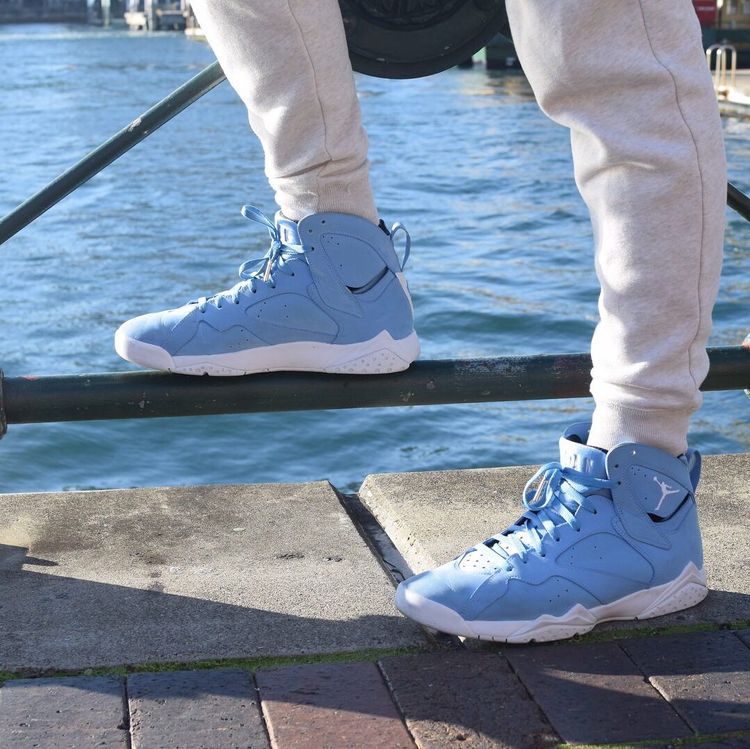 jordan 7 pantone on feet